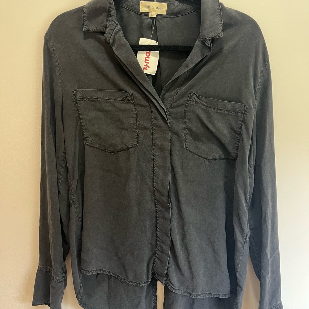 Cloth & Stone Charcoal Button-Up Shirt
